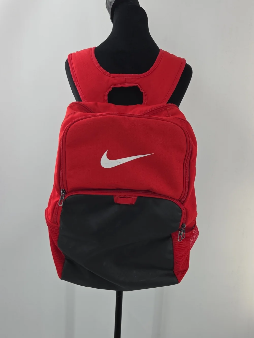 Nike Extra Large Red and Black Backpack with White Swoosh. Tons Of Storage Space